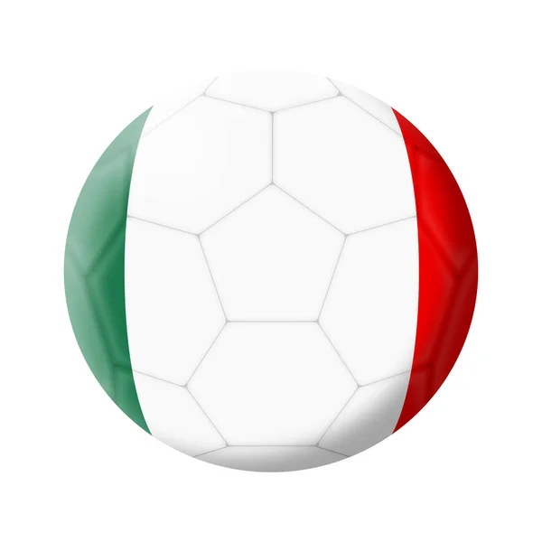 Italský Fotbalový Míč Ilustrace Izolované Bílém Výstřižkem Cestu — Stock fotografie