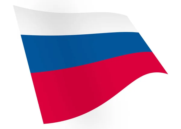 Russia waving flag graphic isolated on white with clipping path — Stock Photo, Image