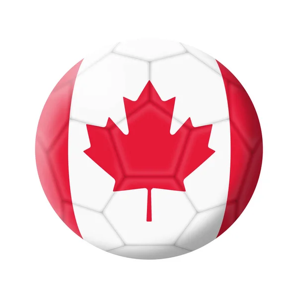 Canadá fútbol pelota fútbol ilustración aislado en blanco con recorte camino — Foto de Stock