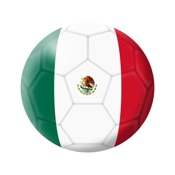 Mexico soccer ball football 3d illustration isolated on white with clipping path — Stock Photo, Image