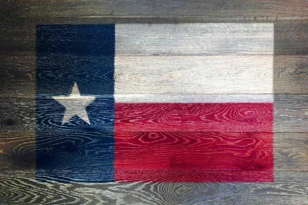 Bandeira do Texas em rústico velho fundo de superfície de madeira — Fotografia de Stock
