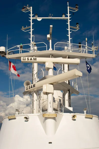 Vancouver, Canada - September 12, 2018: Ship electronic navigation equipment. — Stock Photo, Image