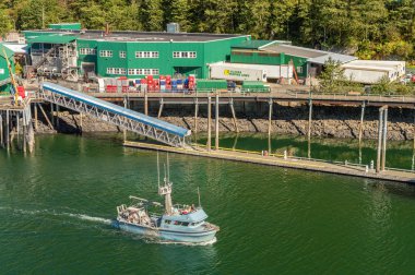 14 Eylül 2018 - Juneau, Alaska: Liman çıkış yapan Alaskan ticari balıkçılık