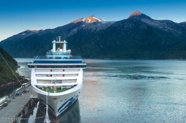 15 Eylül 2018 - Skagway, Ak: gemi yanaşma iskelesi içinde A Princess Cruises.
