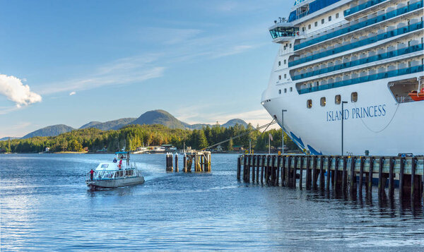 Sept. 17, 2018 - Ketchikan, AK: Island Princess cruise ship in port.