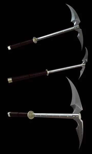 例证中世纪剑被隔绝在黑色背景上 — 图库照片