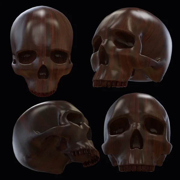 Illustration Isolated Background Human Skull — Stock Photo, Image