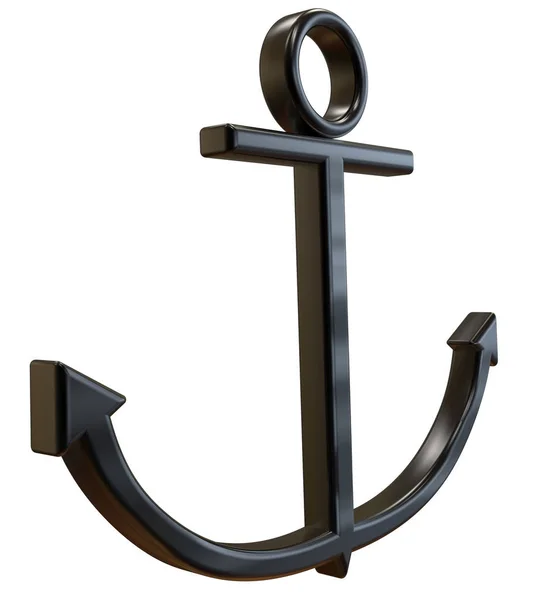 Anchor. 3D Illustration. Beyaz arka planda yalıtılmış — Stok fotoğraf