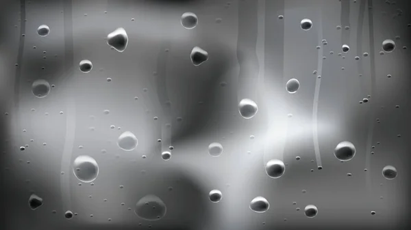 灰色不均匀背景上的水滴和水纹 摘要背景 — 图库矢量图片