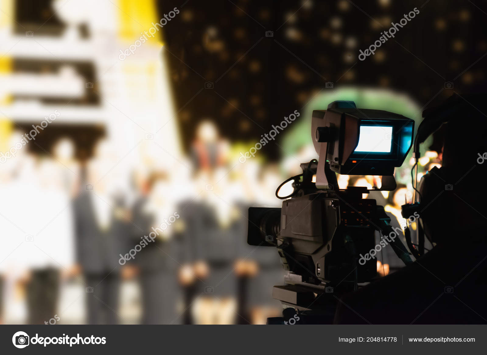 Video Recording Camera Studio Background Blur Stock Photo by ©sompong_tom  204814778