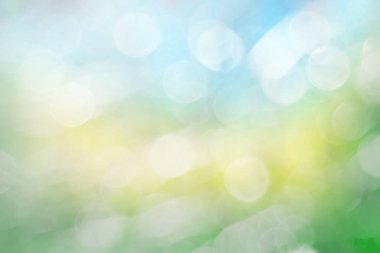 Bokeh arka plan ve balkon çimen yeşil