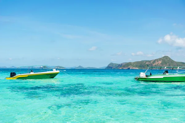 Deniz Plaj Yaz Tatile Samae San Chonburi Tayland Ile — Stok fotoğraf