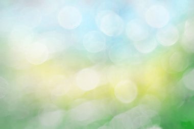 Bokeh duvar kağıdı ve çim mavi, sarı ve yeşil