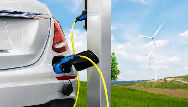 Erneuerbare Energien Für Elektroautos Der Zukunft — Stockfoto