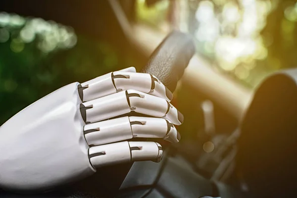 Sistem otomatik gelecekte robot kol kontrolü robot akıllı araba.