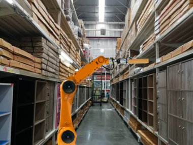 akıllı robot sanayi kolu ürünleri depolama fabrika ve depo