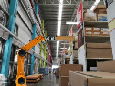 akıllı robot sanayi kolu ürünleri depolama fabrika ve depo