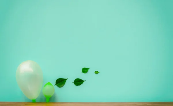 Globo Hojas Sobre Concepto Ambiente Ecológico Fondo Vintage — Foto de Stock