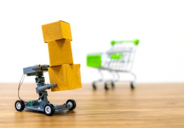 Robot teslimatı çevrimiçi alışveriş otomatik iletim teknolojisi 