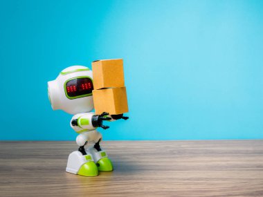 Kutu endüstri holding teknoloji robot veya robotlar insanlar yerine çalışma