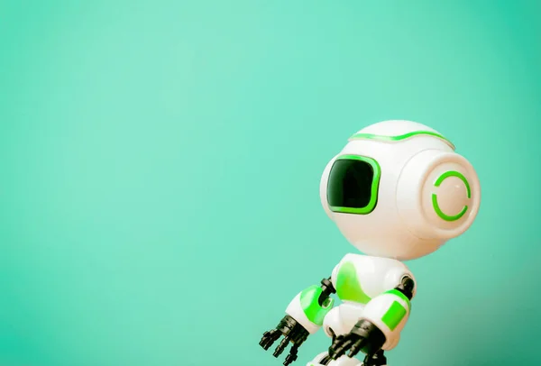 Robot Technológia Emberi Helyettesítő Dolgozik Jövő Háttér Évjárat — Stock Fotó
