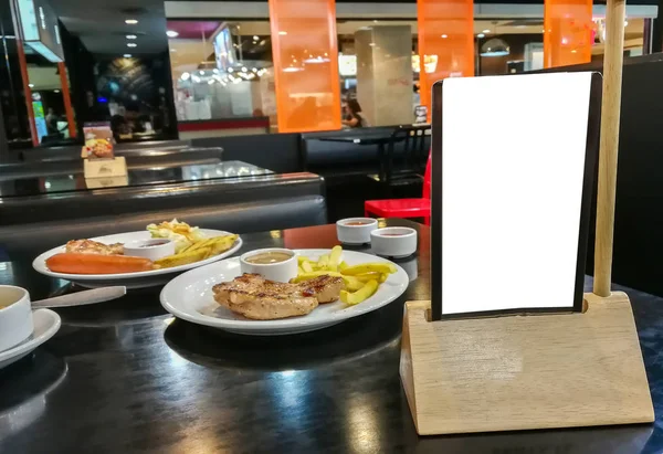 菜单支付餐桌食品白色标签餐饮 — 图库照片