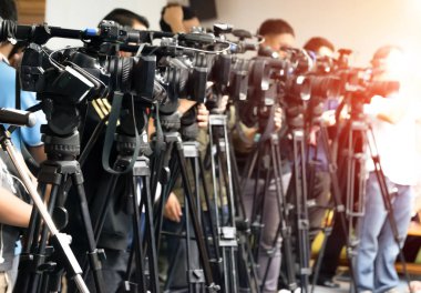 Video kamera bandı kayıt TV ve gazeteci
