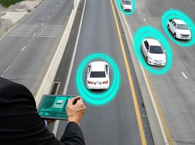 GPS ile kontrol ve izleme akıllı Self sürüş için akıllı araba