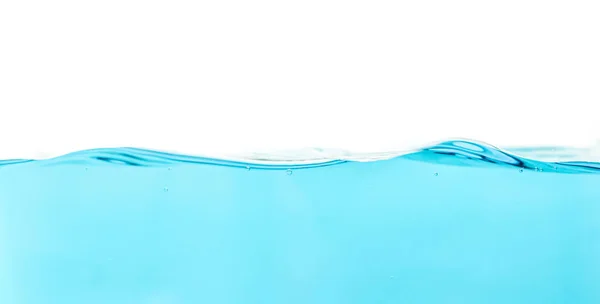 Wasserspritzer Mit Luftblasen Blauer Wasserwelle Erfrischend Abstrakter Hintergrund — Stockfoto