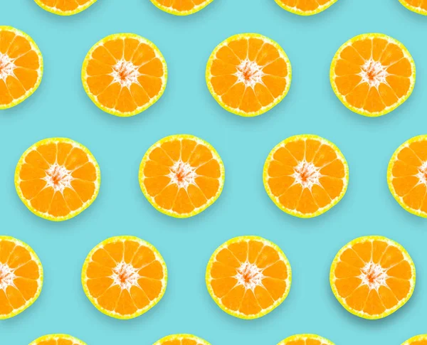 Collection Shogun Oranges Fruit Blue Background — Stock Photo, Image