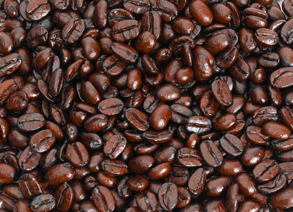 Geröstete Kaffeebohnen Nahaufnahme — Stockfoto