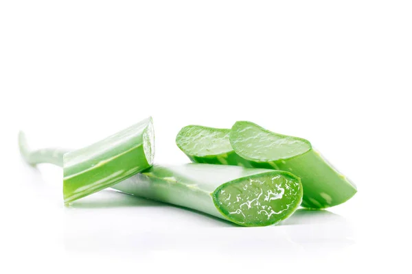 Aloe Vera Herbal White Background — Stock Photo, Image