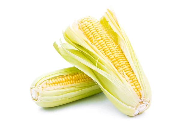 Raw Corn White Background — Stock Photo, Image