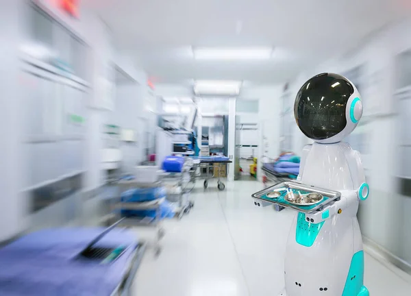 Küldje Orvosi Berendezések Robot Technológia Kórházban — Stock Fotó