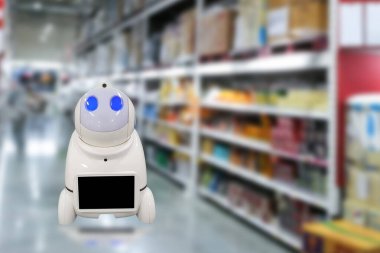 Depoda fabrika konsepti teknolojisinde akıllı otomasyon robotları
