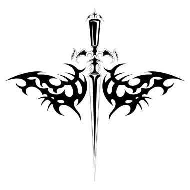 Bir desen hançerle vektör görüntü.