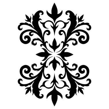 Bir öğenin bir desen beyaz bir arka plan üzerinde siyah vektör görüntü.