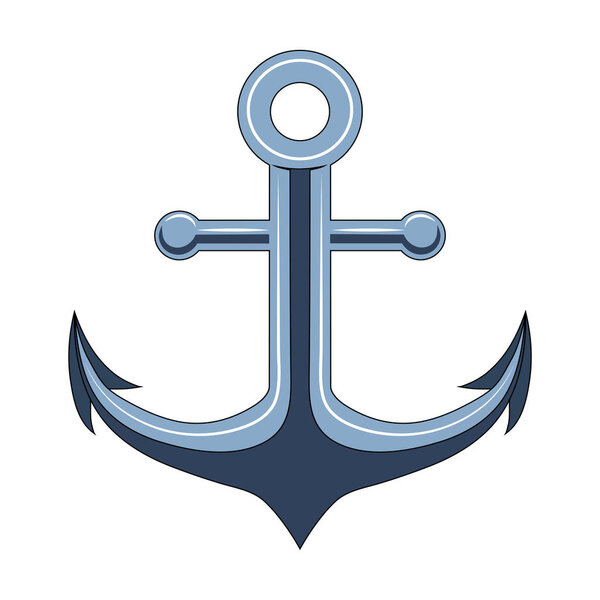 Векторное изображение синего якоря на белом фоне
.