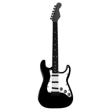 Elektro gitar. Beyaz arka planda vektör görüntüsü.