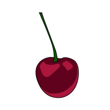 Beyaz arka planda kiraz Vektör görüntüsü.