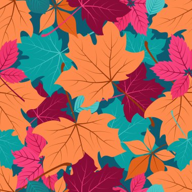 Sonbahar yapraklarının görüntüsüne sahip geometrik pürüzsüz desen.