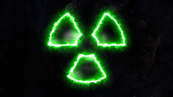 绿色辐射。等离子辐射。辐射等离子体发光。14. — 图库照片