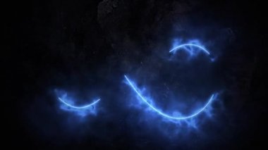 35 ışımalar üzerinde mavi ateş sonsuzluk sembolü.