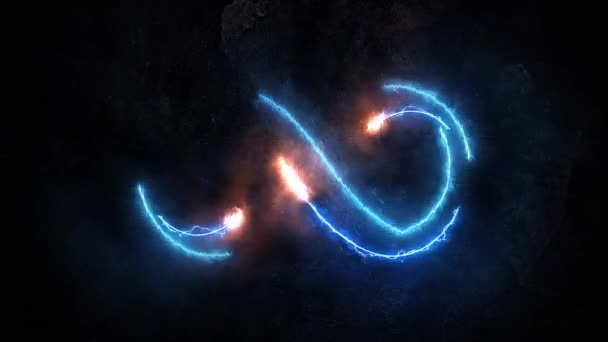 Символ нескінченності світиться в плазмі. 32-річний — стокове відео