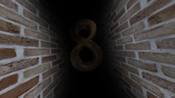 Countdown to the event. The numbers are in order of turn. Mysterious account. Number 8 — Stock Video