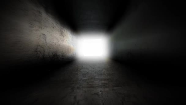 Arany dollár jel-ban egy sötét alagút a fény 73 — Stock videók