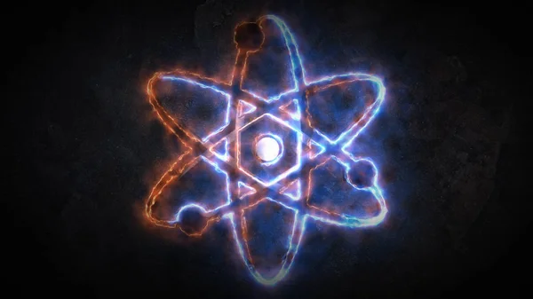 ฟิสิกส์ของอะตอม สัญญาณของอะตอม สัญญาณของอะตอมเรืองแสง 20 คน — ภาพถ่ายสต็อก