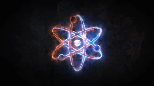 ฟิสิกส์ของอะตอม สัญญาณของอะตอม สัญญาณของอะตอมเรืองแสง 21 คน — ภาพถ่ายสต็อก