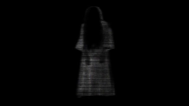 Karanlıkta bir kadının hayaleti. 20 — Stok video