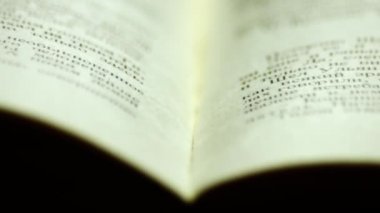 Açık kitap. Makro ile rezervasyon yaptırın. Kitap uçmak. 22